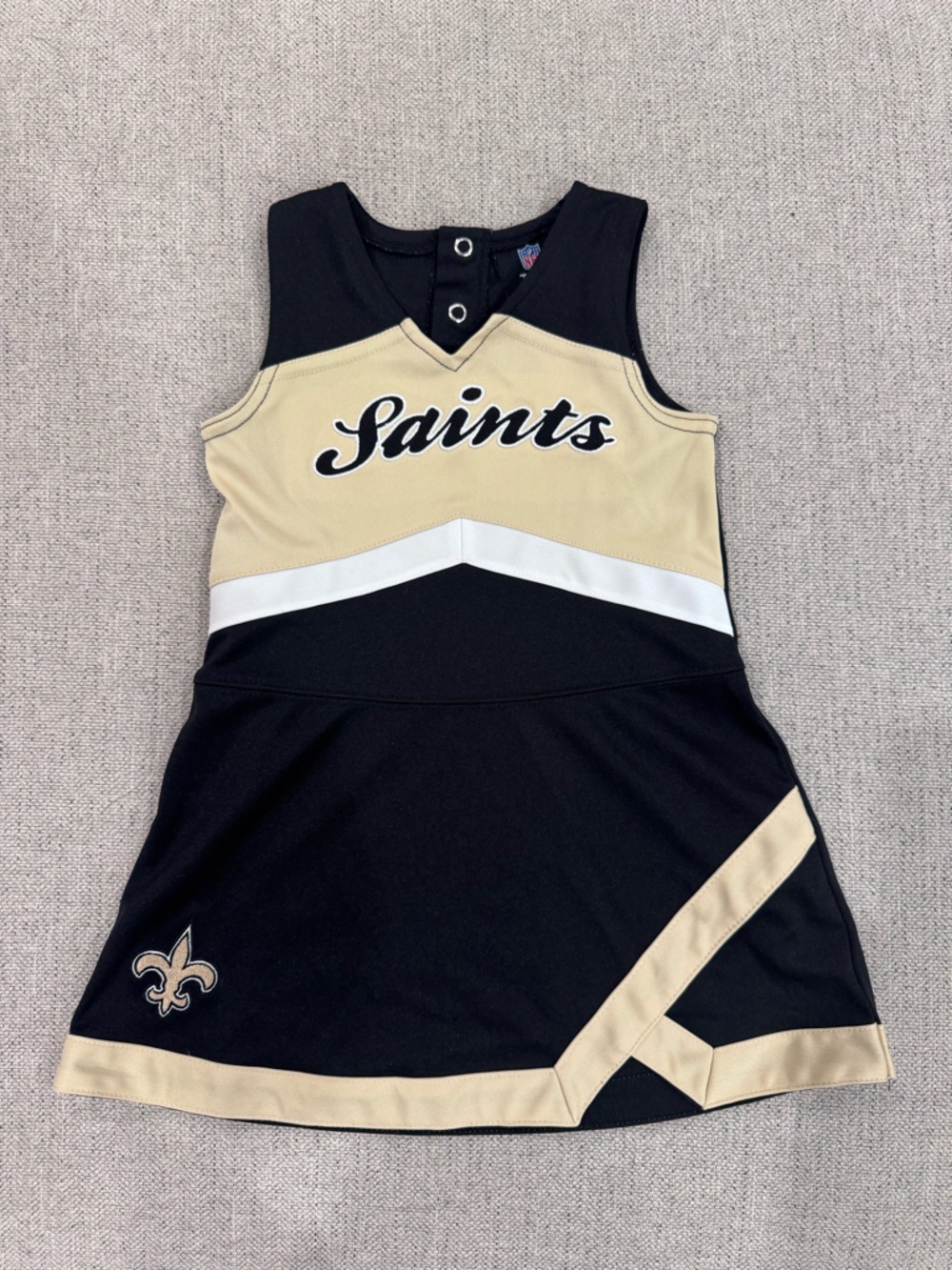 NFL Black and Gold Saints Girls Cheer Dress